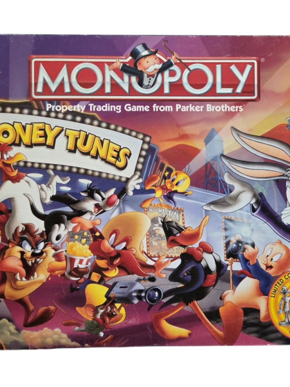 Vintage LOONEY TUNES MONOPOLY Family Board Game 1999 Limited Edition Bugs Tweedy